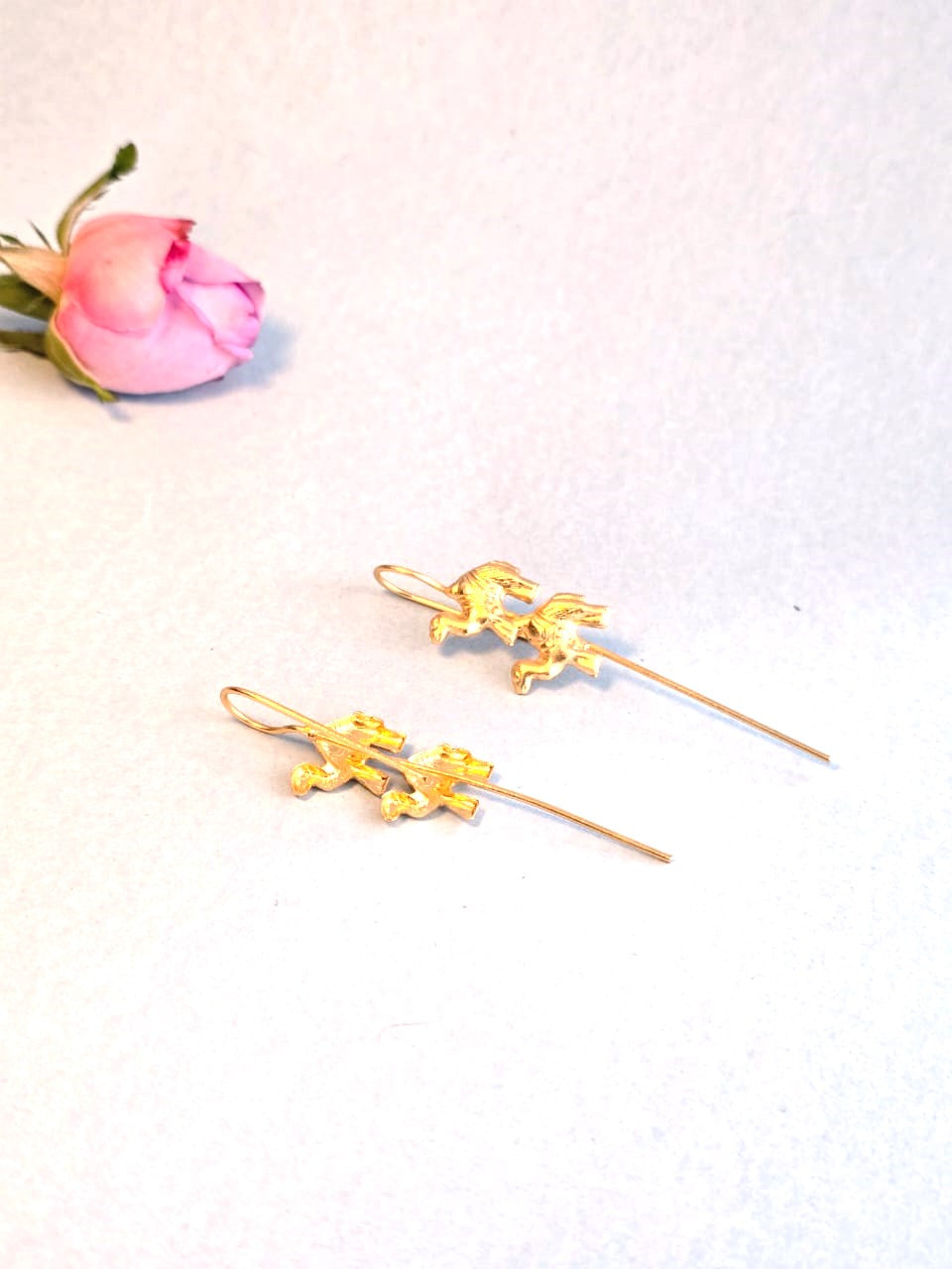 Camel Motif Brass Ear Cuff Earrings | Lightweight Gold-Tone Non-Pierced Ear Cuffs for Women