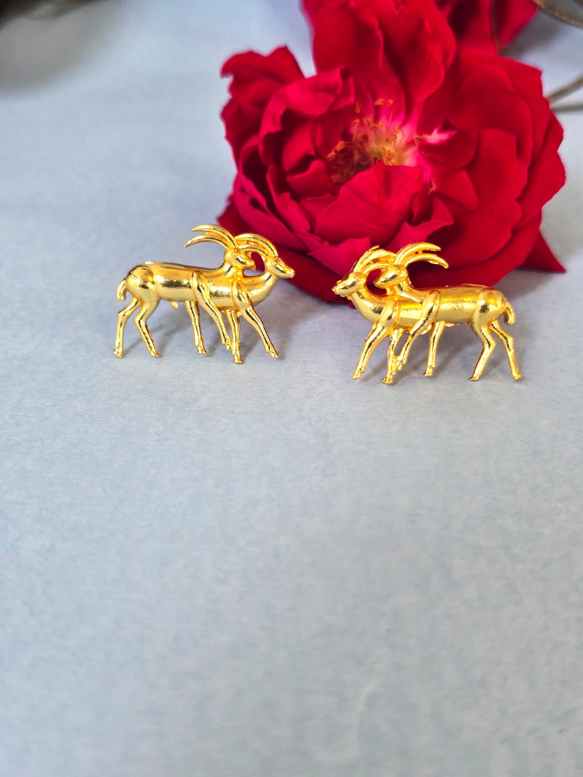 Minimalist Gold Finish Modern Stud Earrings | Elegant Everyday Wear Earrings