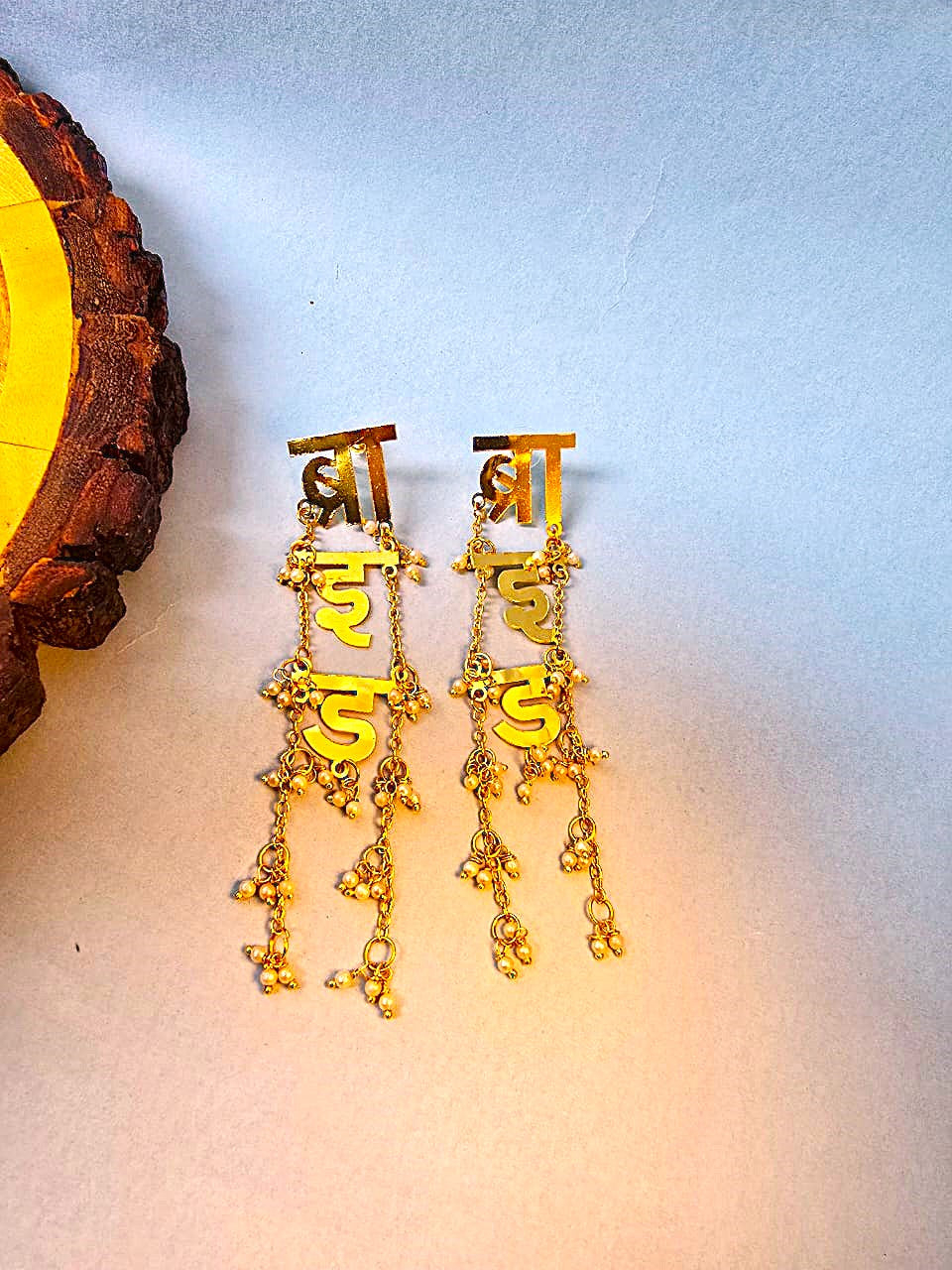 Traditional Gold Plated Bridal Haldi Earrings | Lightweight Statement Earrings for Mehndi & Haldi Ceremony