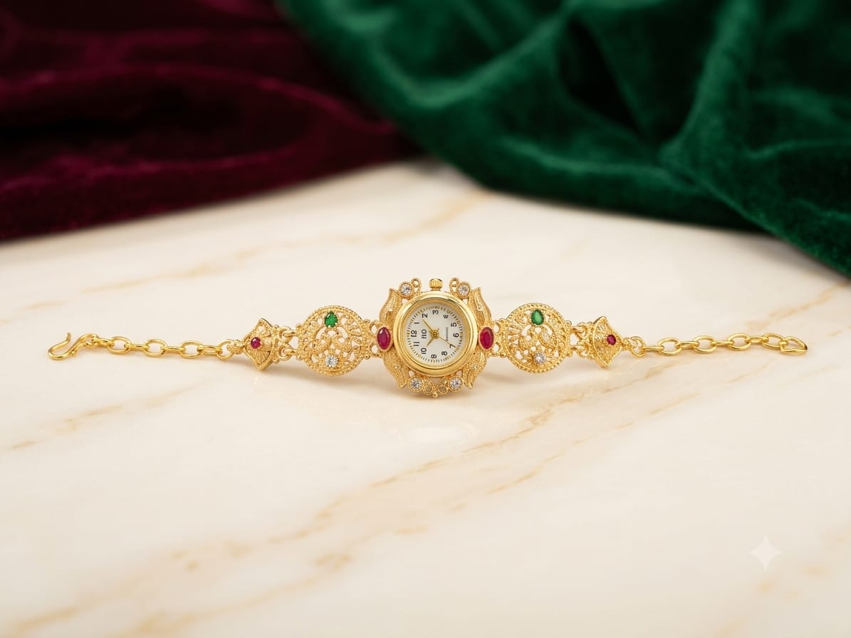 Premium Rakhi Combo with Heritage Watch