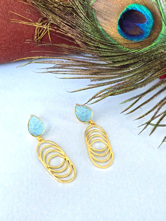 elegant gold-plated drop earrings