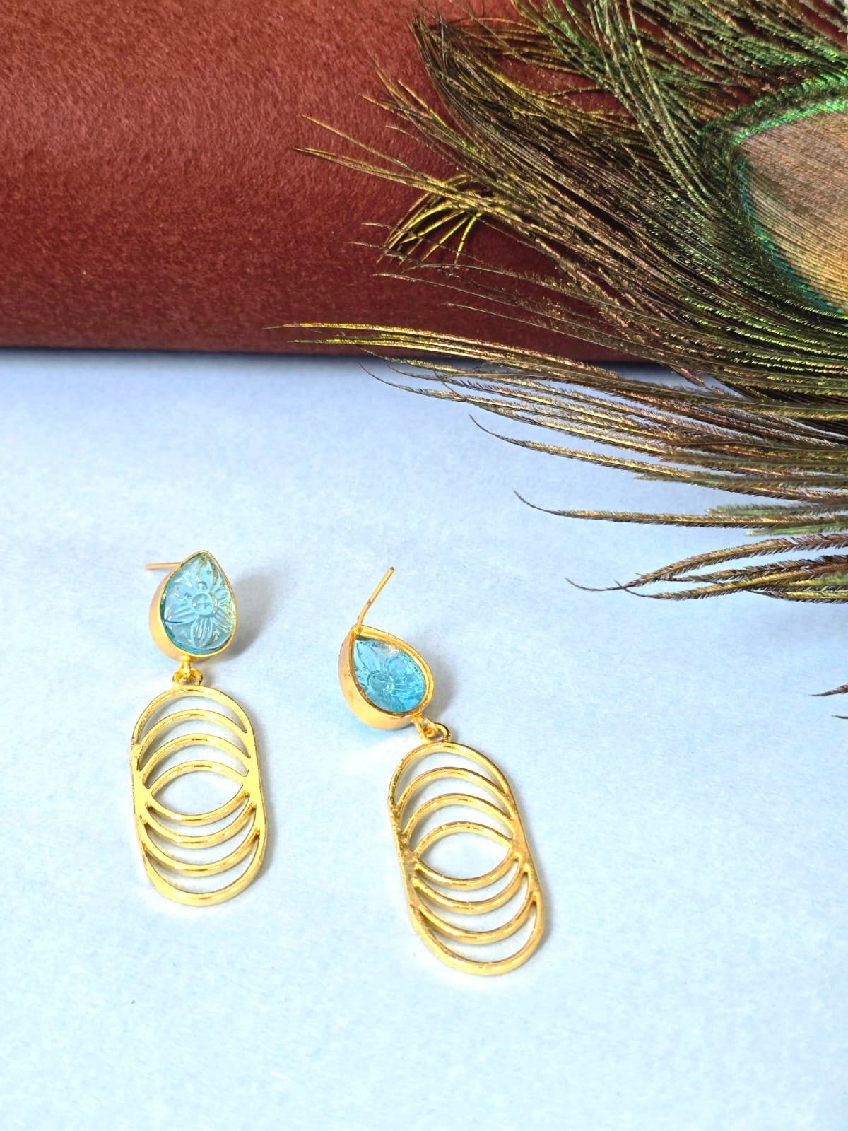 elegant gold-plated drop earrings