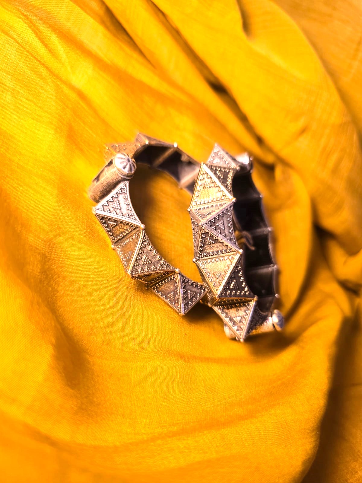 Antique Pyramid Replica Bangles for Women (in pair)
