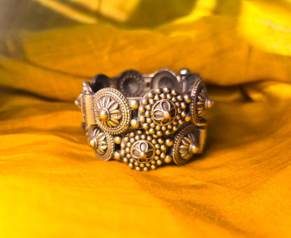 Antique Silver Replica Kada for Women (in pair)