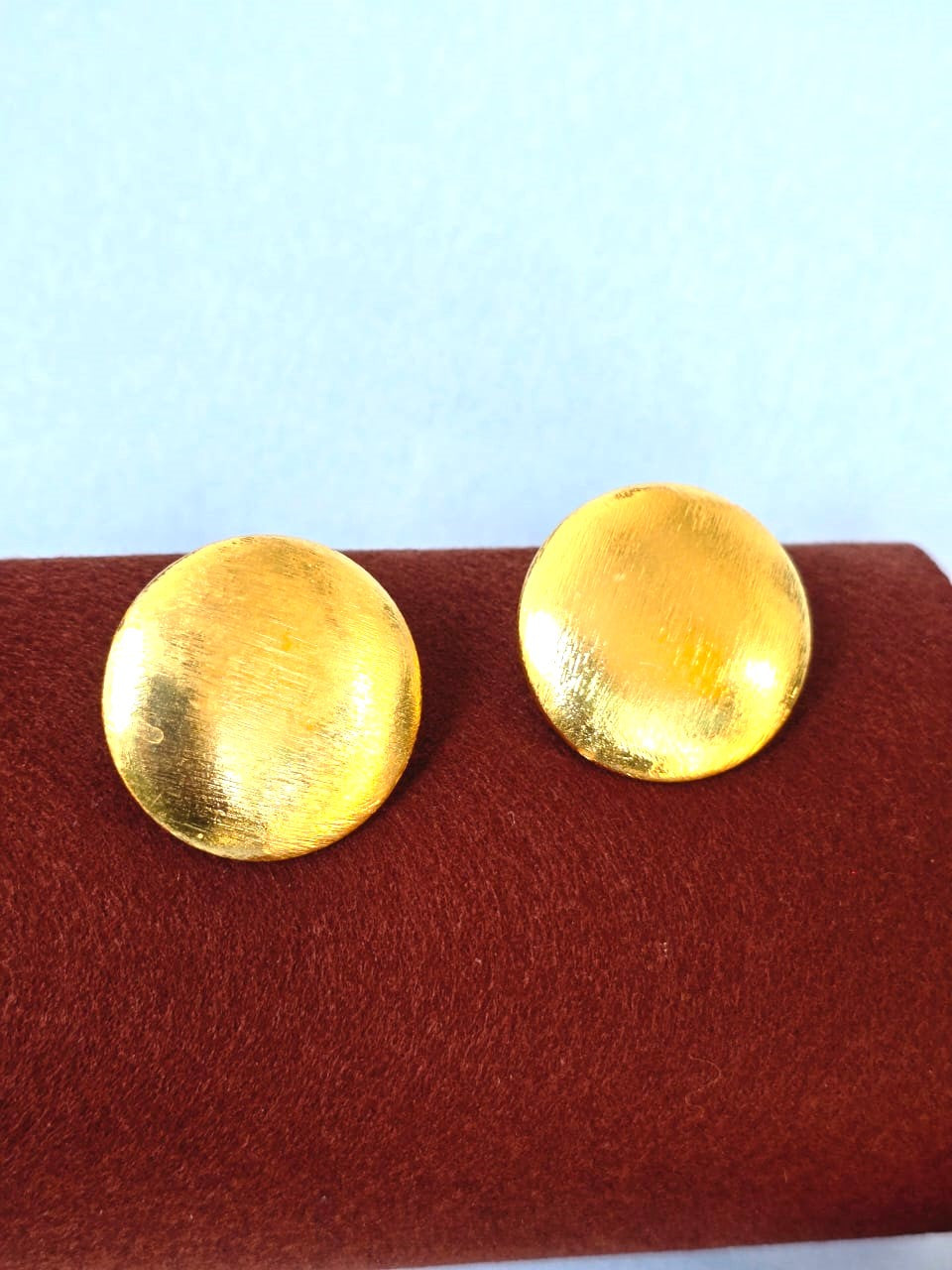 Classic Brass Stud Earrings | Minimal Earrings for Women – RavJyoti