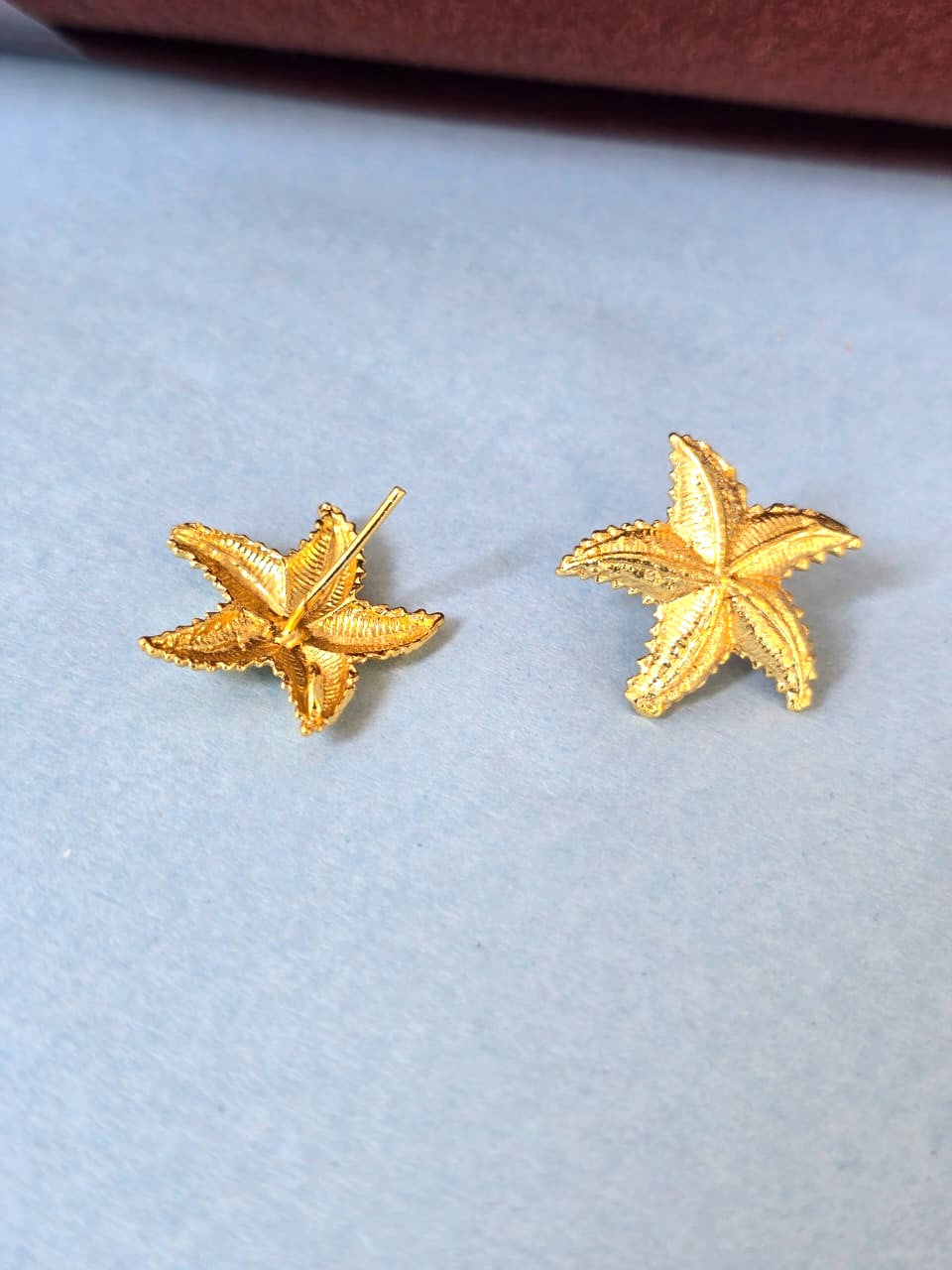 Floral Gold Stud Earrings