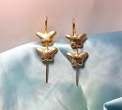 Gold Finish Butterfly Ear Cuff Earrings for Women | Elegant Designer Ear Climbers – RavJyoti
