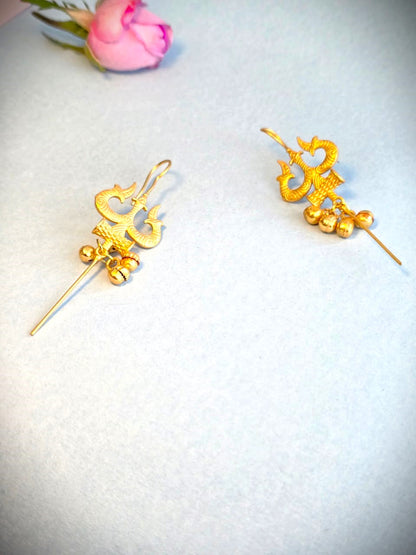 Handcrafted Brass Ear Cuffs with Ghungroo | Traditional Tribal Ear Cuffs – RavJyoti