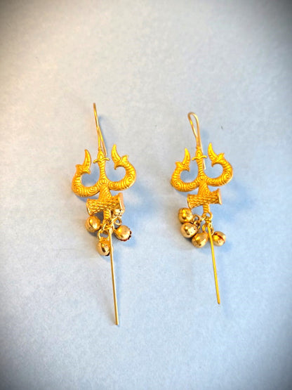 Handcrafted Brass Ear Cuffs with Ghungroo | Traditional Tribal Ear Cuffs – RavJyoti