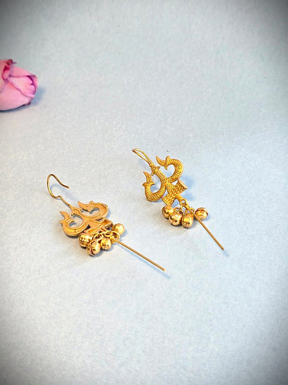 Handcrafted Brass Ear Cuffs with Ghungroo | Traditional Tribal Ear Cuffs – RavJyoti