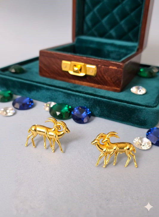 Minimal Gold Ant Stud Earrings for Women | Unique Brass Daily Wear Earrings