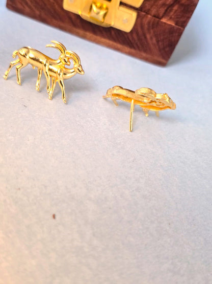 Minimal Gold Ant Stud Earrings for Women | Unique Brass Daily Wear Earrings