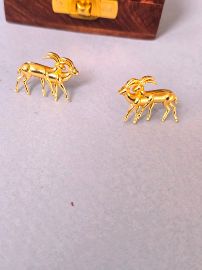 Minimal Gold Ant Stud Earrings for Women | Unique Brass Daily Wear Earrings