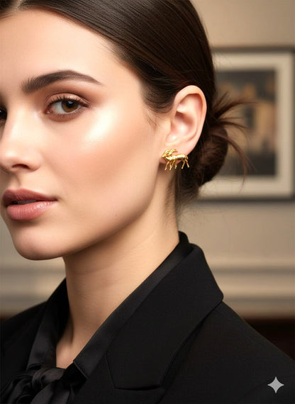 Minimalist Gold Finish Modern Stud Earrings | Elegant Everyday Wear Earrings