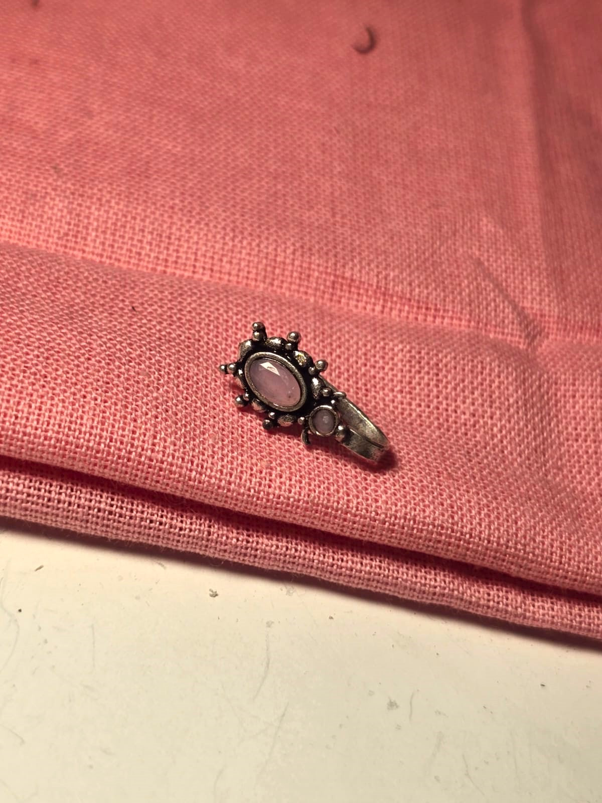Oxidised Silver Replica Nose pin for Women