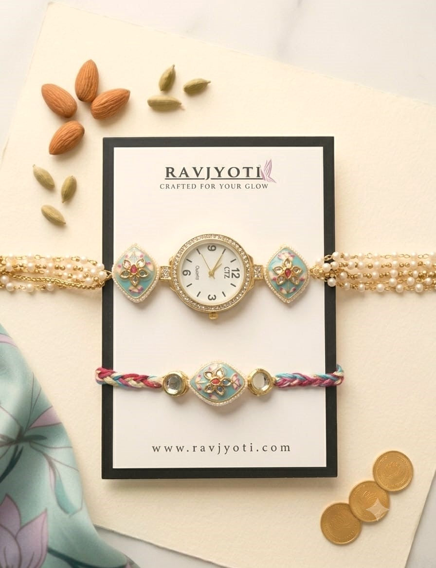 Premium Heritage Watch Rakhi Combo
