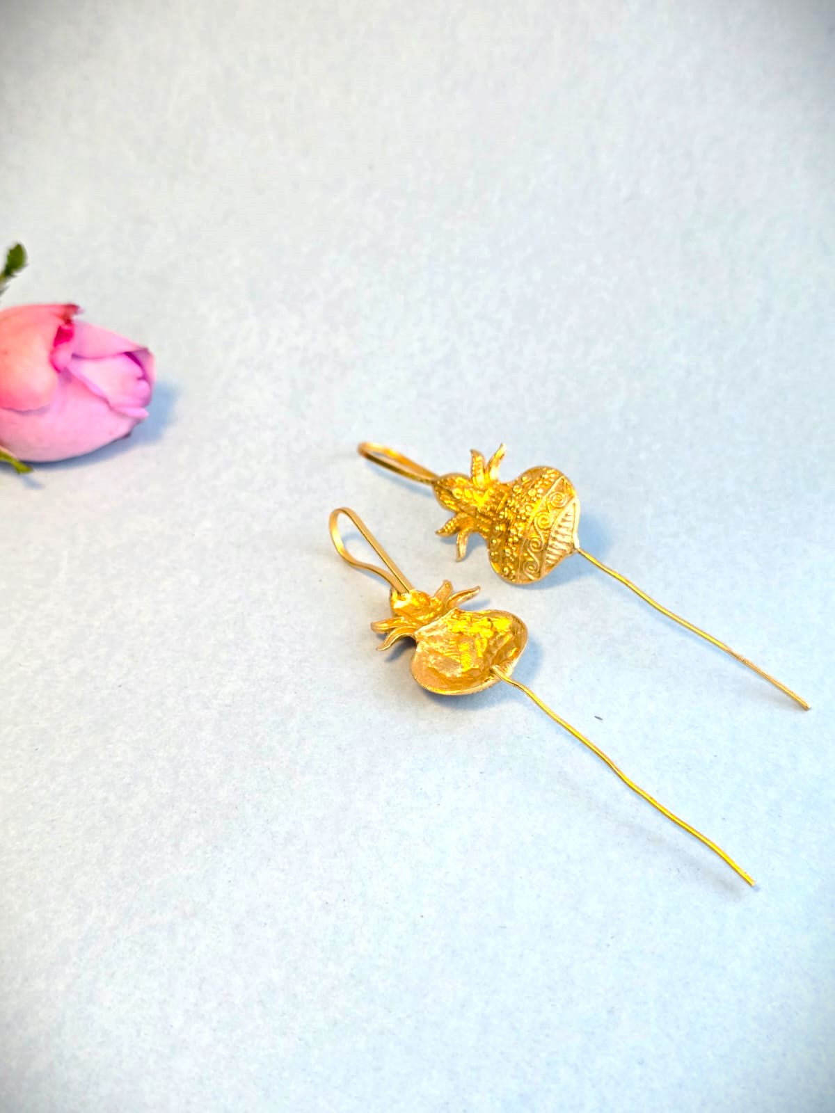 RavJyoti Gold-Toned Kalash Motif Long Ear Cuffs | Non-Piercing Traditional Statement Jewellery for Women