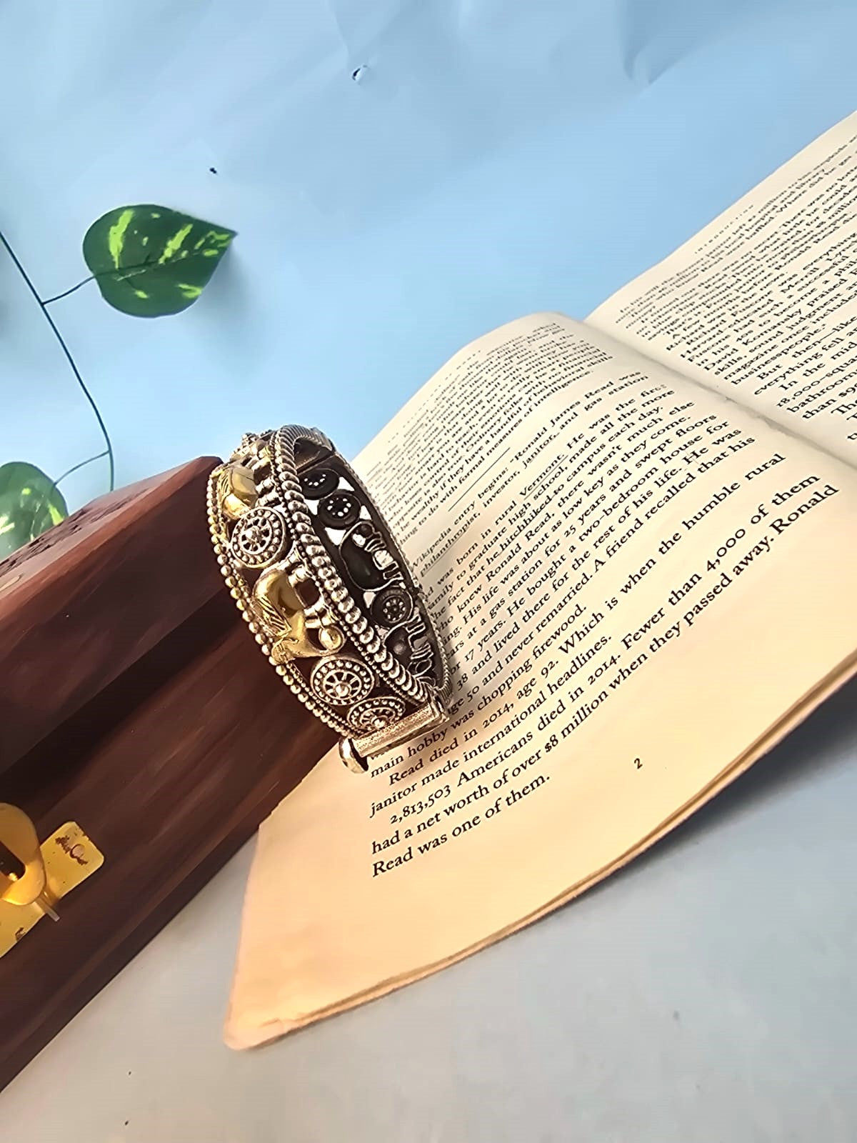 Royal Dual Tone Elephant Motif Bangle Pair