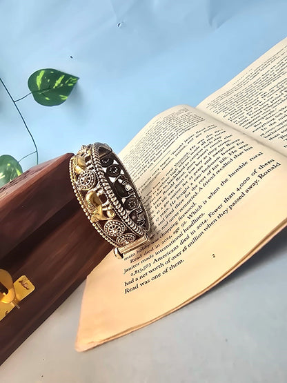 Royal Dual Tone Elephant Motif Bangle Pair