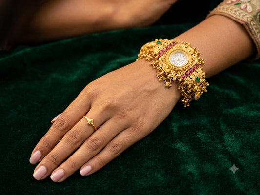 Royal Heritage Gold-Tone Designer Bracelet Watch