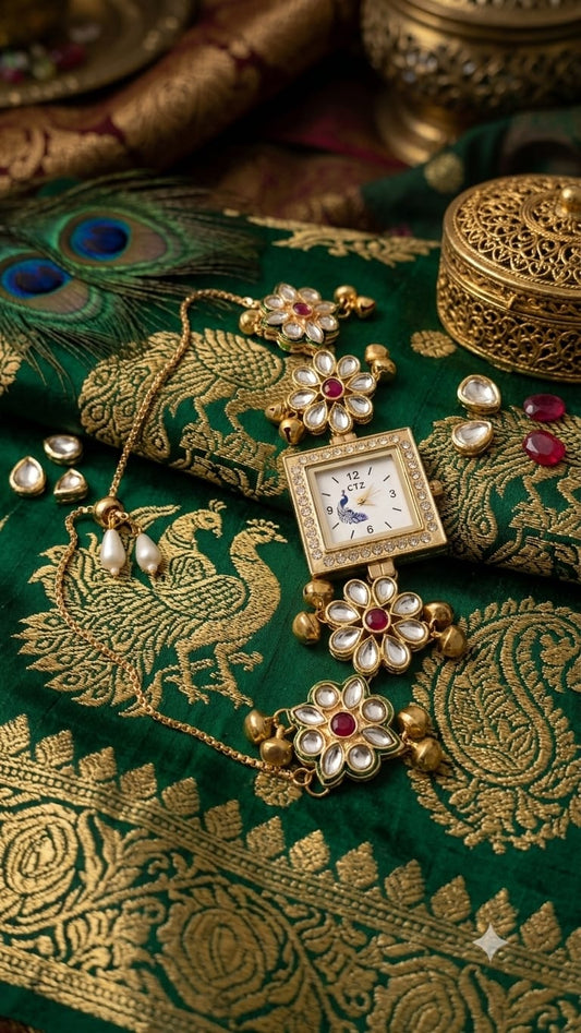 Premium Kashmiri Floral Bracelet Watch