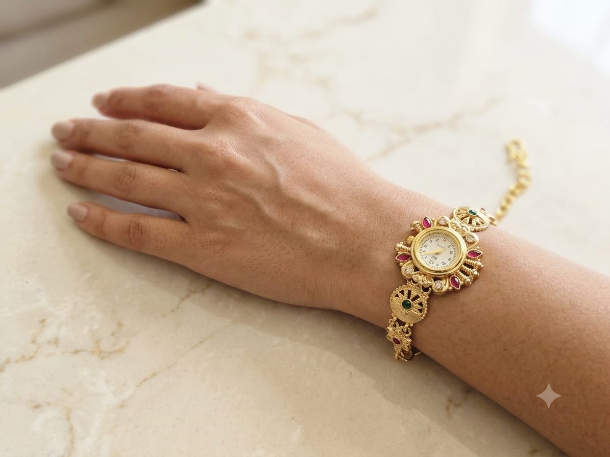 Traditional Rakhi Combo with Designer Heritage Watch