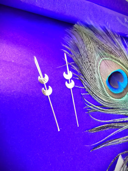 minimal crescent ear cuff earrings