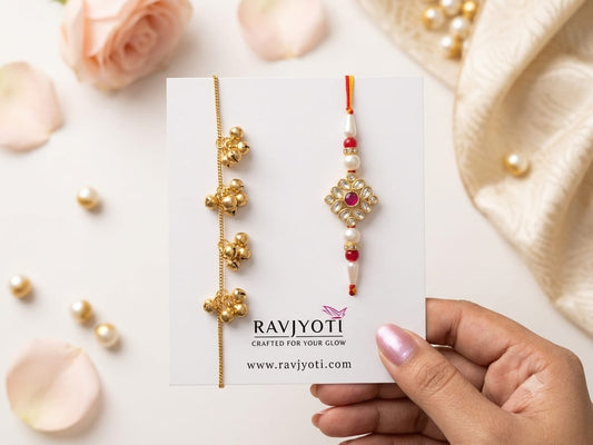 elegant Rakhi Combo Set
