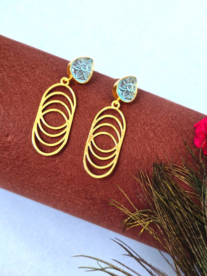 elegant gold-plated drop earrings