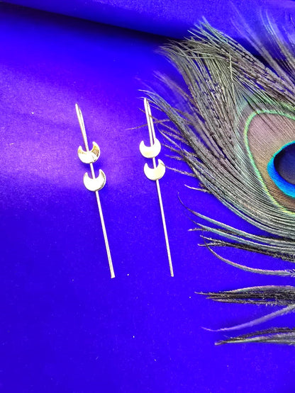 minimal crescent ear cuff earrings