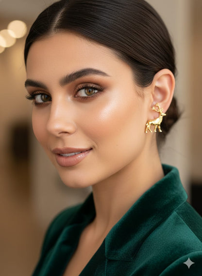 Minimalist Gold Finish Modern Stud Earrings | Elegant Everyday Wear Earrings